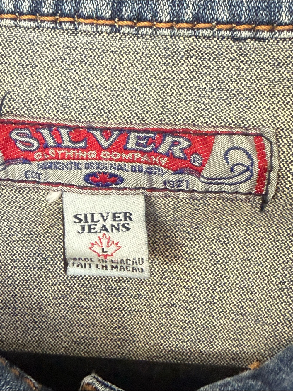 Silver Jeans Co. Woman's Cropped Denim Jacket Cowboycore Western - Size Large - Picture 3 of 9